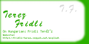 terez fridli business card